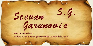 Stevan Garunović vizit kartica